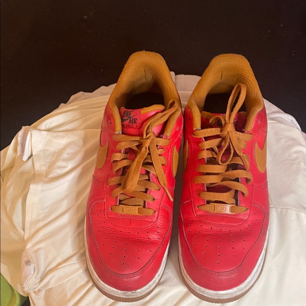 Red and Tan Sneakers